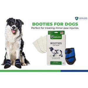 NEW Healers Petcare Medical Dog Bootie, Single Unit - Blue Size L